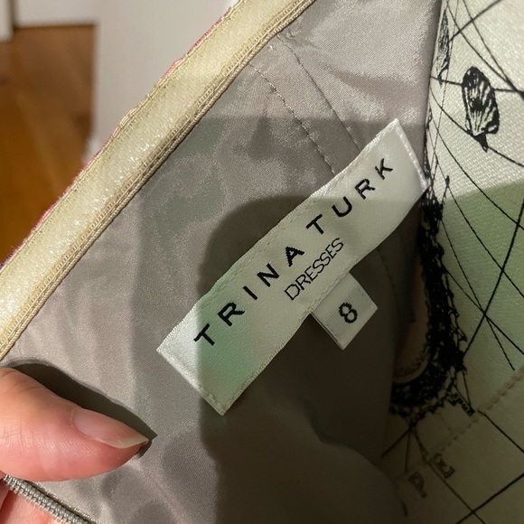 NWOT High Low Floral Print Pleated Overlay Fit Flare Cocktail Party A-line work - Picture 4 of 6